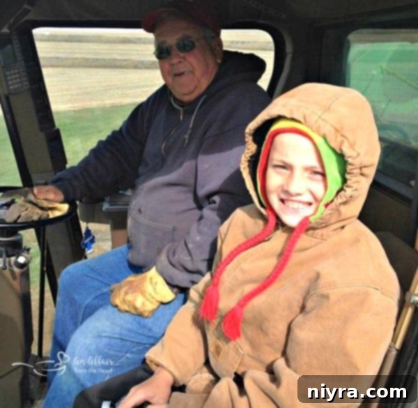 Tender Instant Pot Dr Pepper BBQ Pork Ribs 14 Iowa farm, child and grandpa in combine