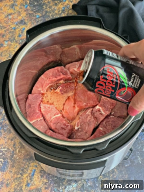 Tender Instant Pot Dr Pepper BBQ Pork Ribs 7 Instant Pot Dr. Pepper BBQ Pork Ribs with Dr. Pepper Cherry