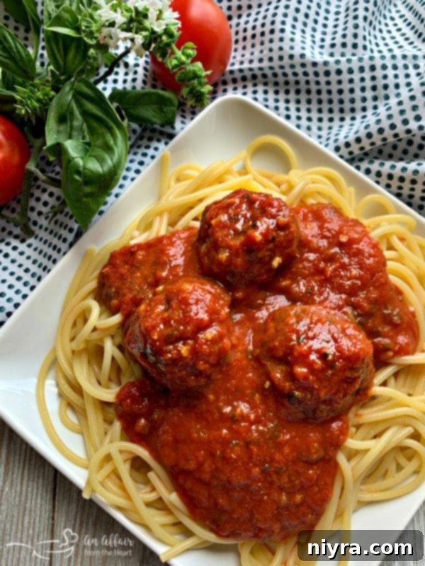Italian Meatballs and Homemade Marinara Sauce