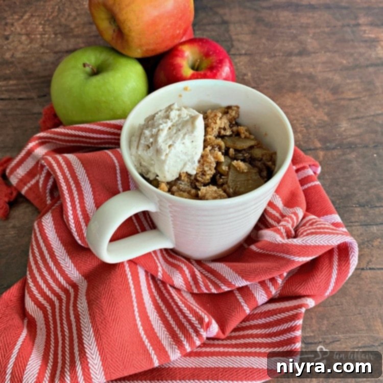 Apple Crisp in a Mug last photo