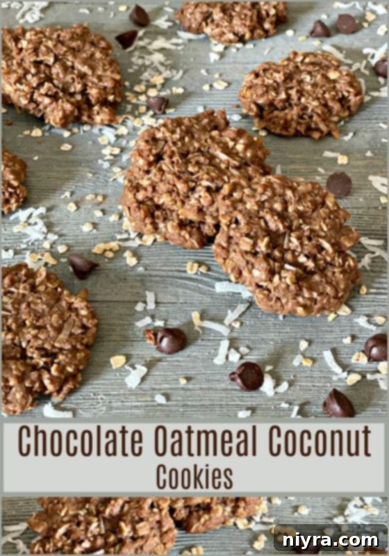Chocolate Oatmeal Coconut Cookies - an irresistible dessert