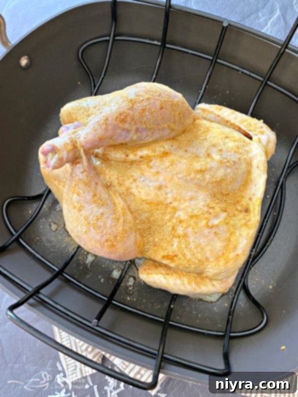 Marinated Jamaican Jerk Glazed Chicken ready for the oven