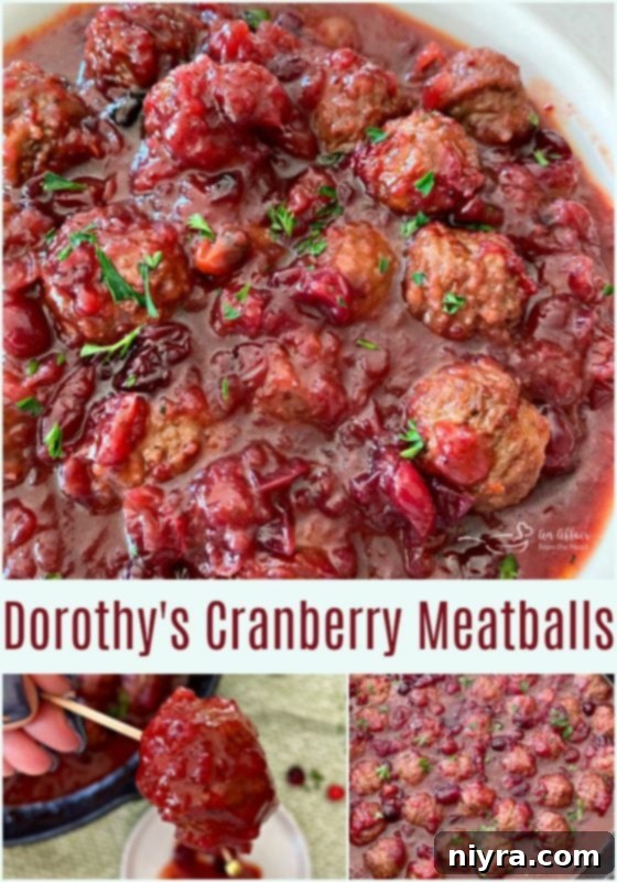 Dorothy's Zesty Cranberry Meatballs 9 Dorothy's Cranberry Meatballs - An Affair from the Heart