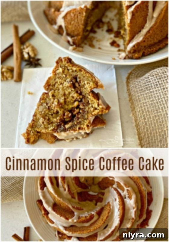 Cinnamon Spice Coffee Cake ready to be served