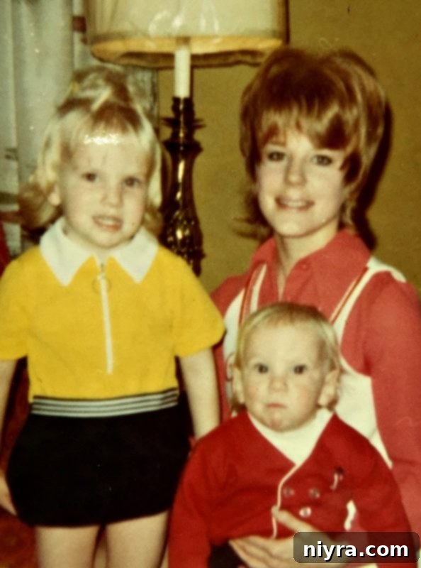 Mom with her children in the early 1970s.