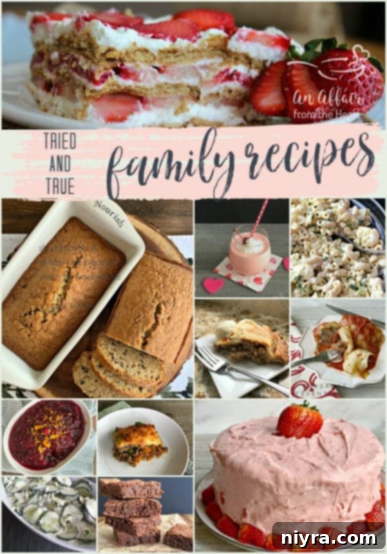 A collection of family recipes, highlighting their importance.