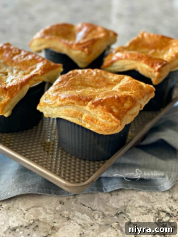 The Ultimate Reuben Pot Pie 11 Perfectly baked Reuben Pot Pies with golden, flaky puff pastry