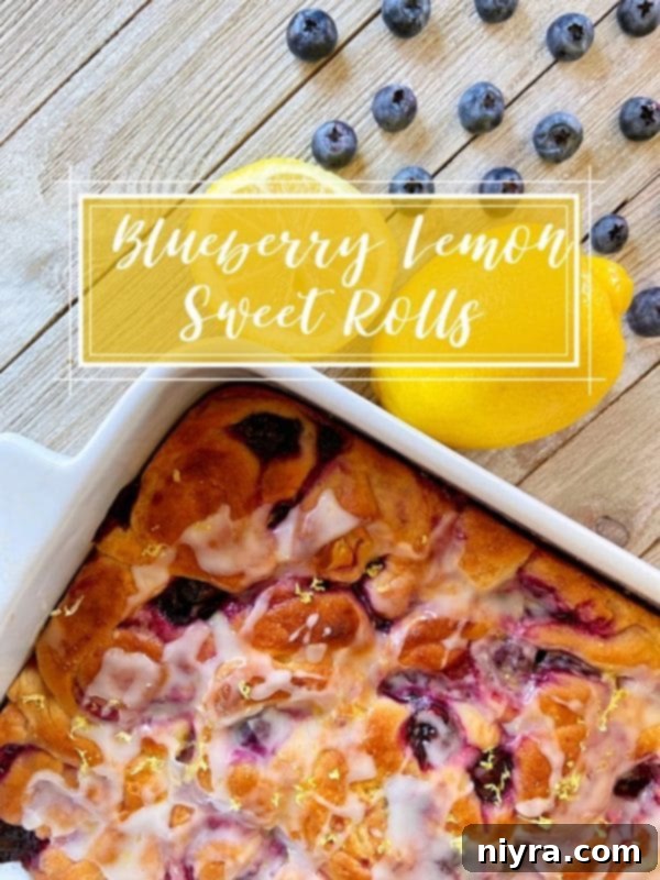 Platter of Lemon Blueberry Sweet Rolls