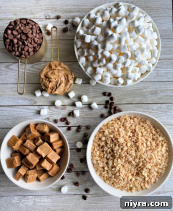 Homemade Whatchamacallit Bars arranged neatly on a plate