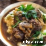 Salisbury Meatballs 18 Salisbury Steak Meatballs close up