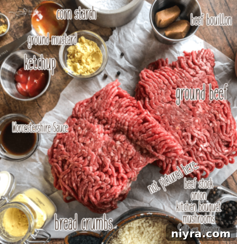 Salisbury Meatballs 8 Ingredients for Salisbury Steak Meatballs