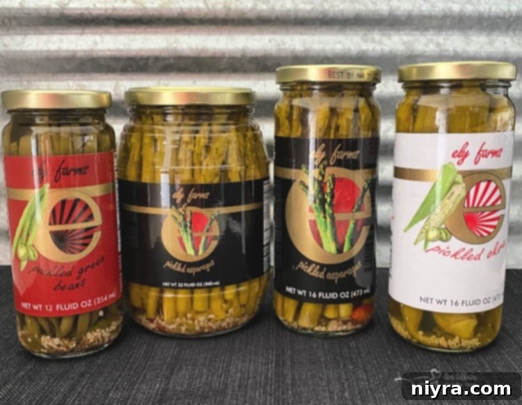 Zesty Okra Relish 13 Assortment of Ely Farms pickled vegetables
