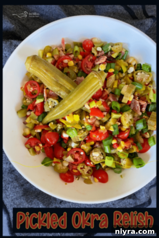 Zesty Okra Relish 14 Pickled Okra Relish An Affair from the Heart brand image