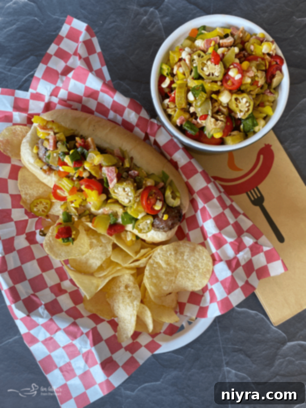 Zesty Okra Relish 8 Pickled Okra Relish in a small white bowl on a cutting board