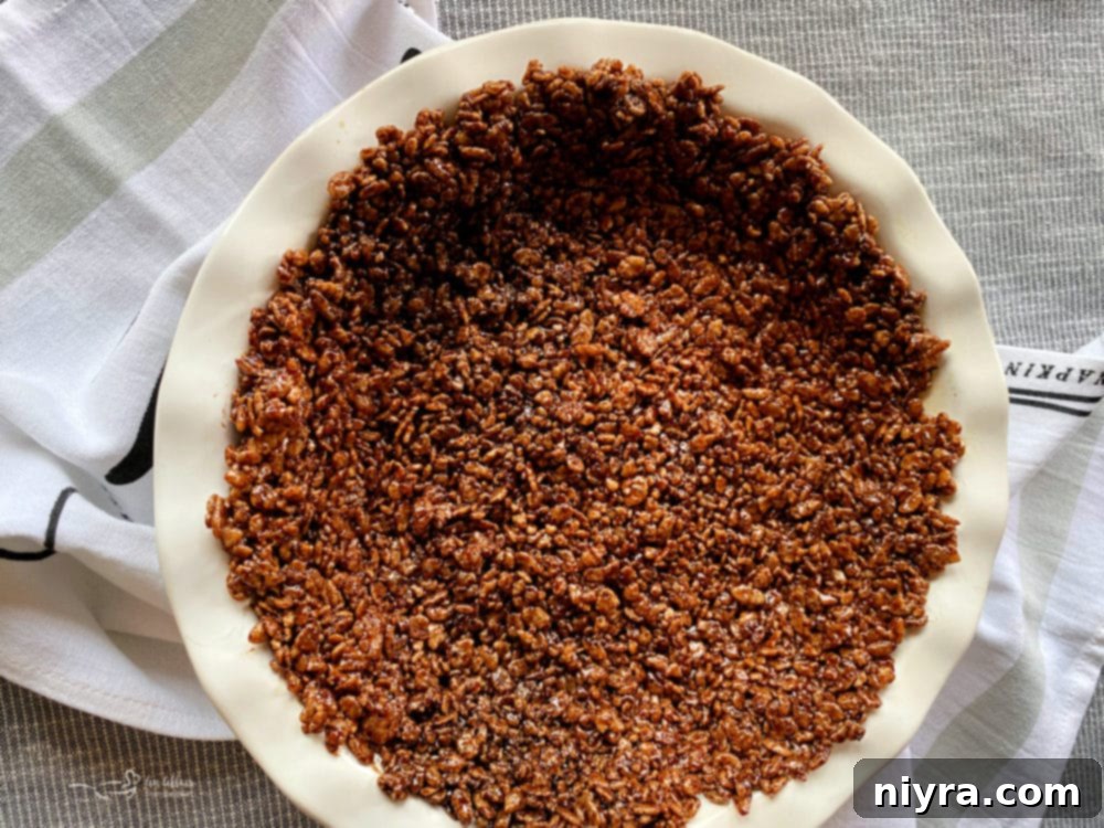 Close-up of the delicious Chocolate Marshmallow Pie Crust texture