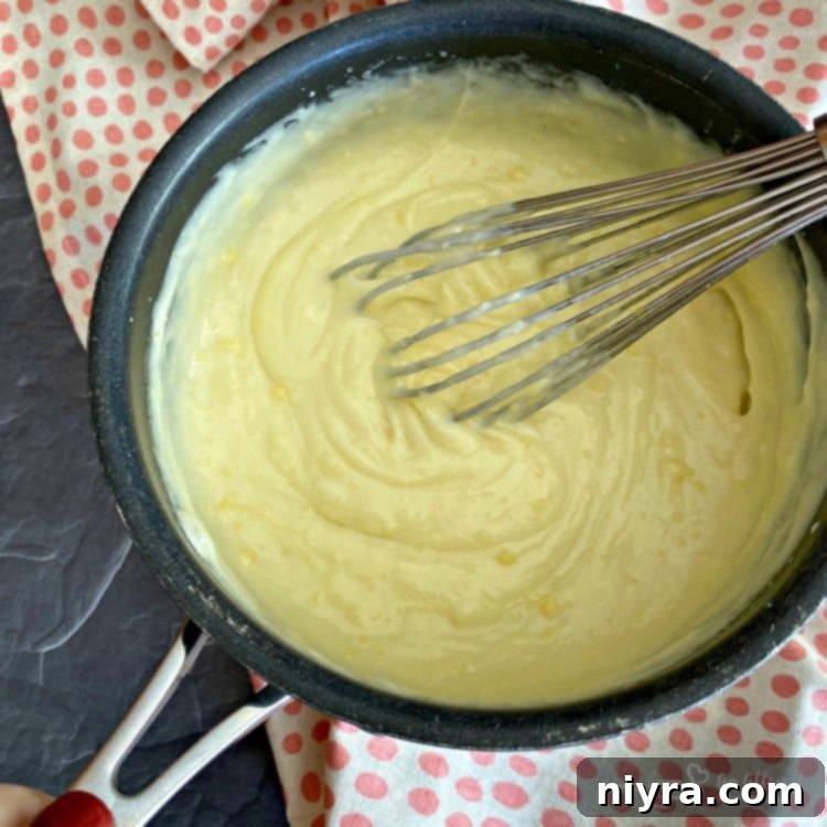 Freshly made vanilla custard