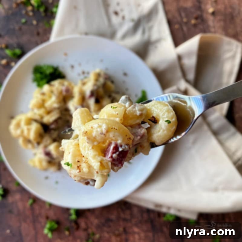 Another view of Reuben Mac 'n Cheese