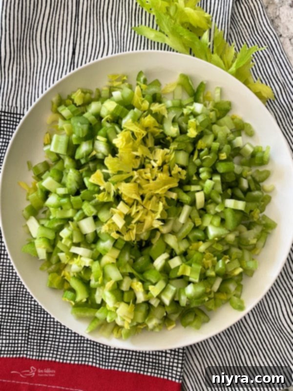 Ingredients for celery slaw