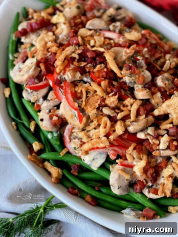 Gourmet Green Bean Gratin 2 Sophisticated Green Bean Casserole with fresh ingredients