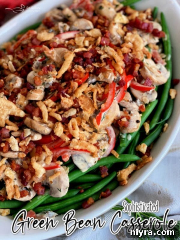 Gourmet Green Bean Gratin 8 Sophisticated Green Bean Casserole, hero shot