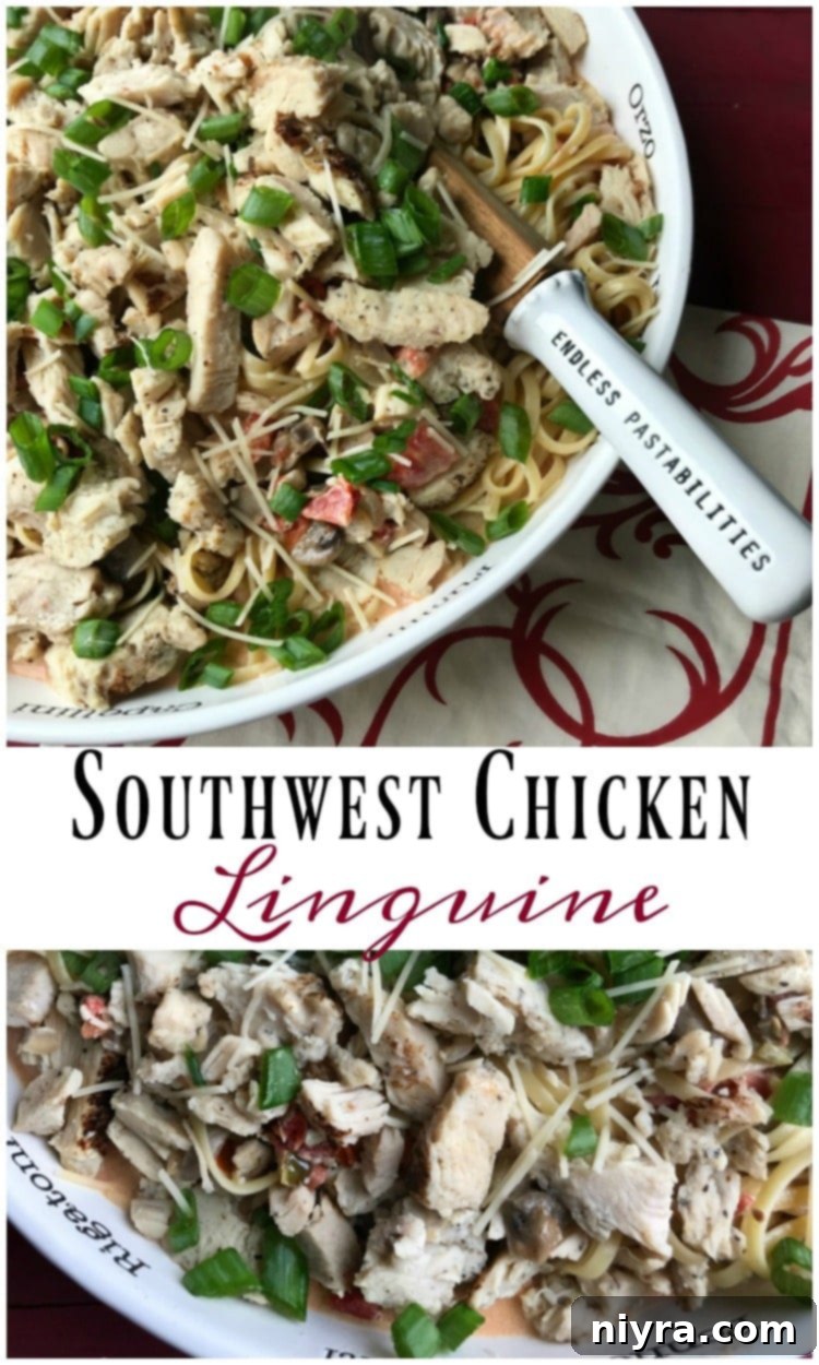 Southwest Chicken Linguine - An Affair from the Heart