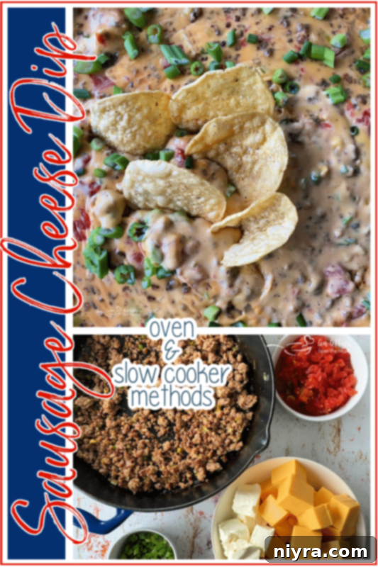 Ultimate Sausage Cheese Dip 7 Close up of a spoonful of Sausage Cheese Dip