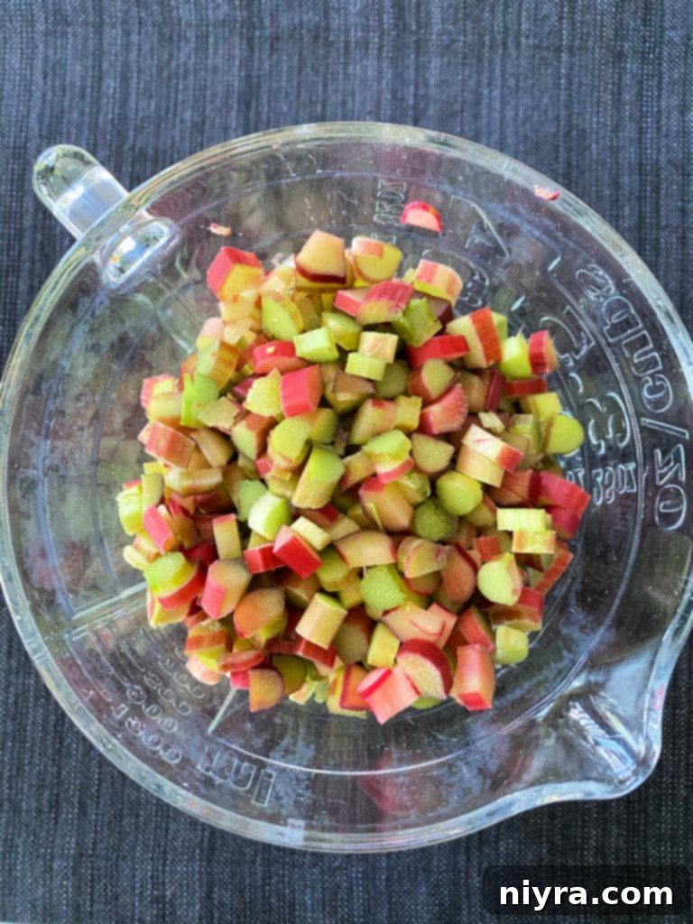 Sweet and Tart Rhubarb Bliss 4 Several rhubarb crumble bars arranged on a white plate.