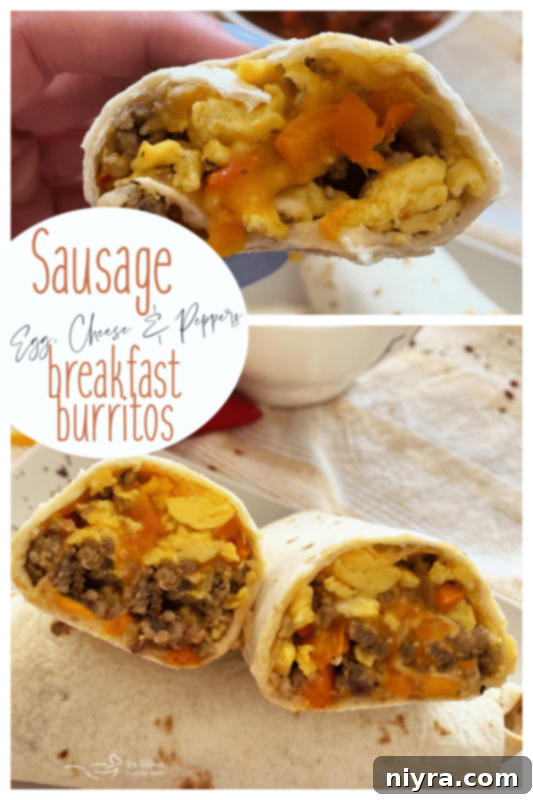 Two breakfast burritos baked and ready to eat, served with a side of fresh salsa.