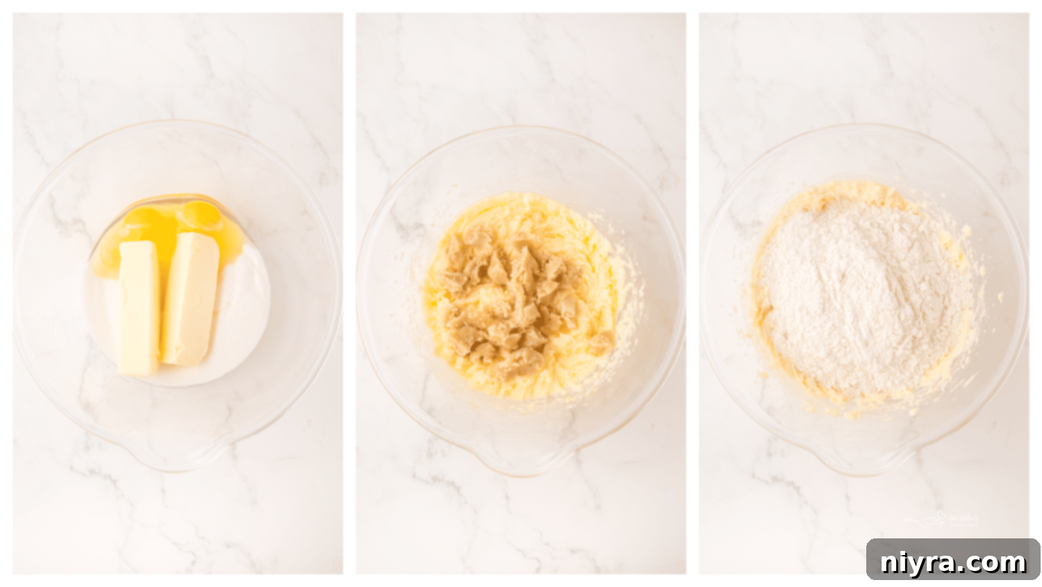 Dutch Almond Letter Bars 8 Close-up of the raw Dutch Letter Bar batter being spread evenly into a prepared 9x13 inch baking dish.