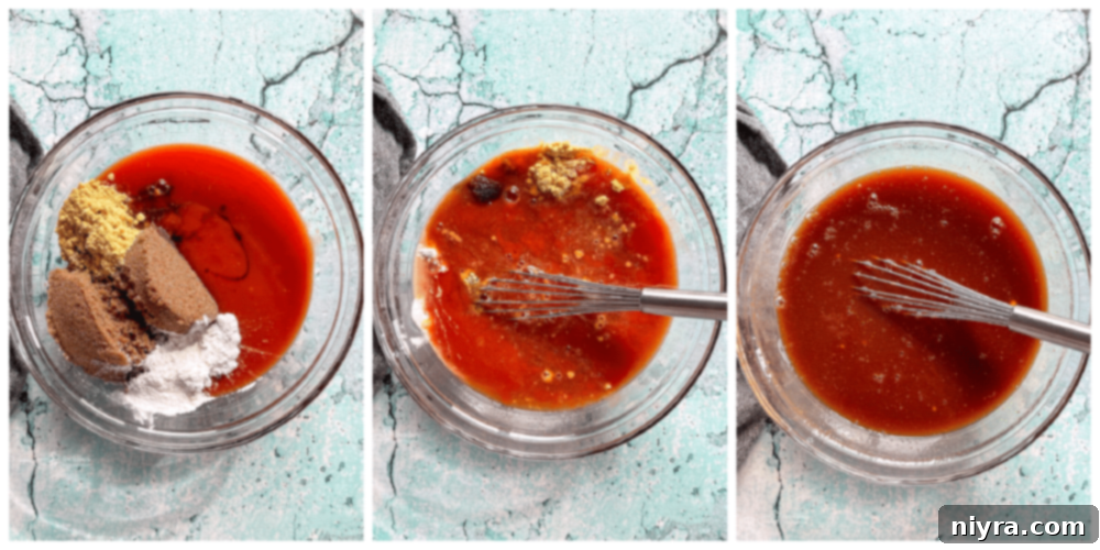 Top view of ingredients for sauce