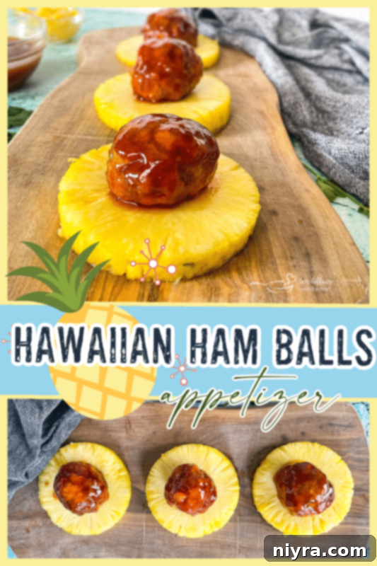 Hawaiian ham balls graphic