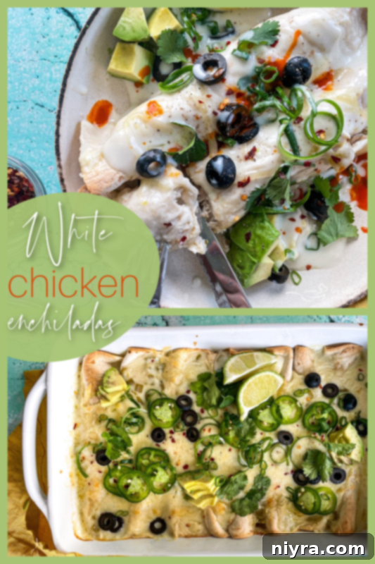 Graphic for white chicken enchiladas