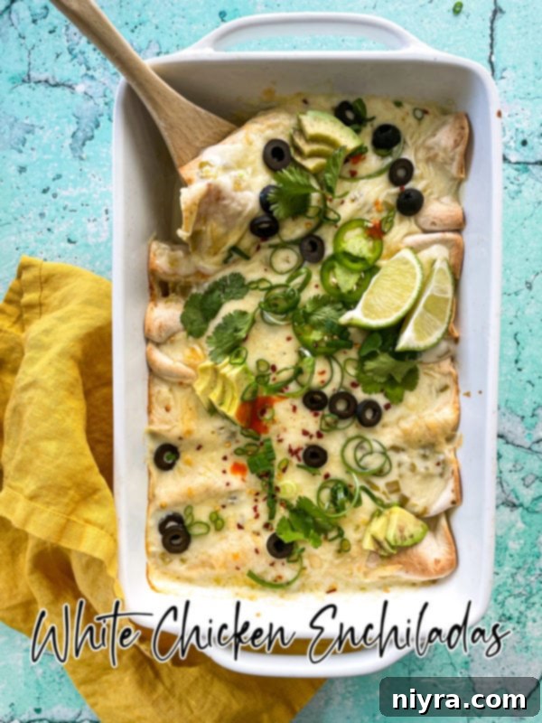 Enchiladas in white dish