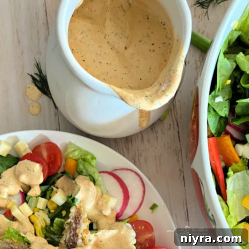 Southwest Steakhouse Salad 19 Chipotle Ranch Dressing in white bowl