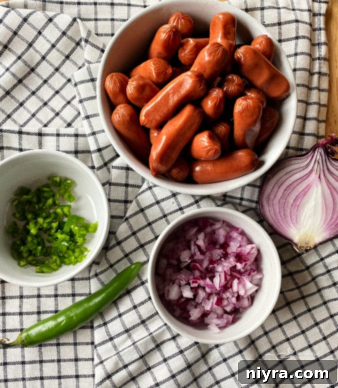 Ingredients for Dorothy's BBQ Little Smokies