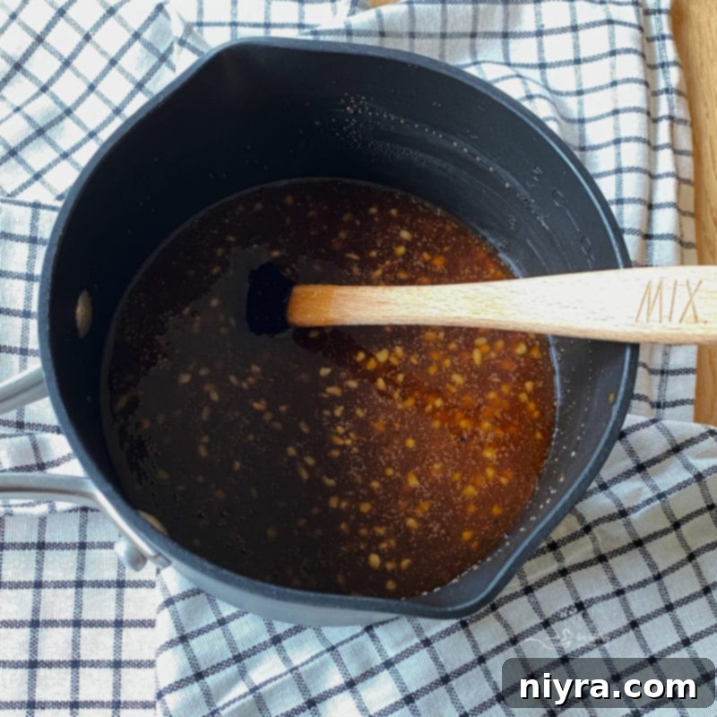 All ingredients combined in a saucepan