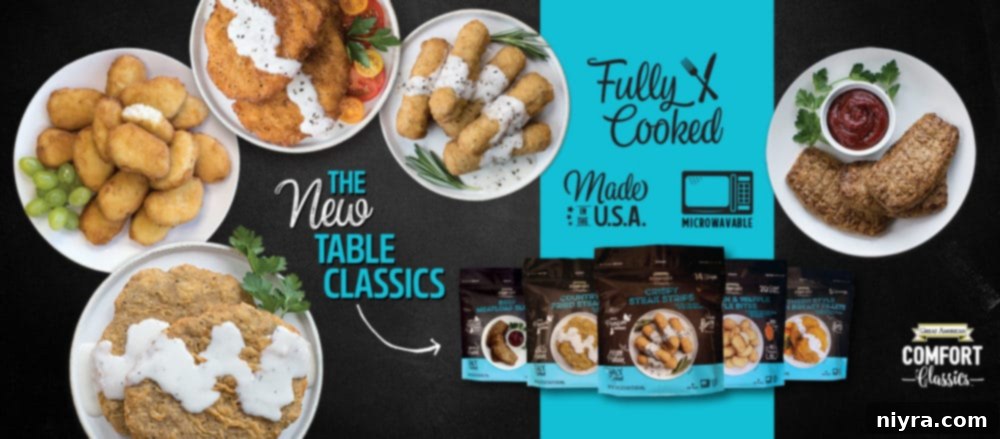 A table laden with various Comfort Classic meals