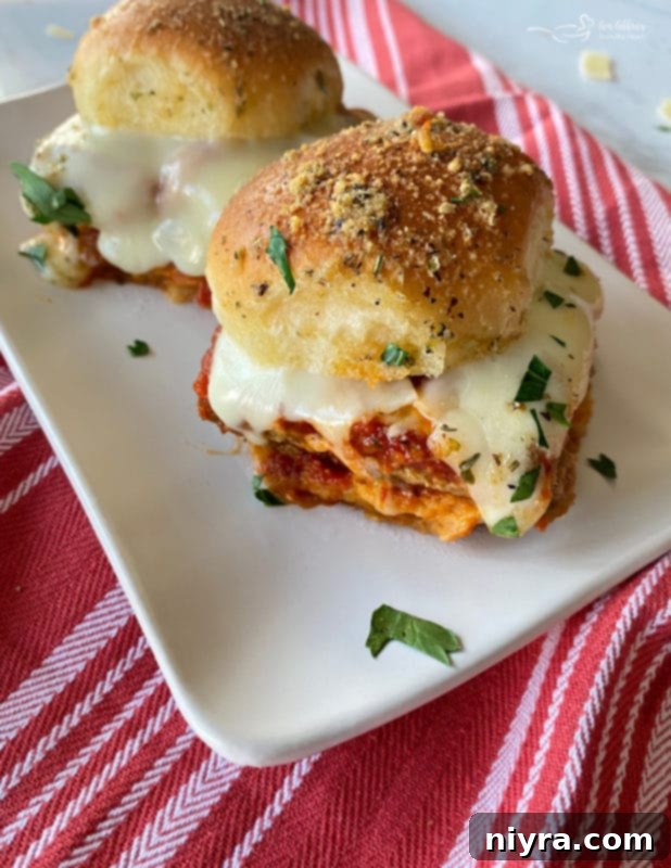 Italian Meatloaf Sliders baked to perfection in a pan