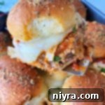 Italian meatloaf sliders, white background