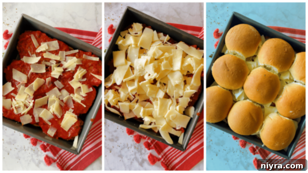 Adding cheese and top buns to Italian Meatloaf Sliders