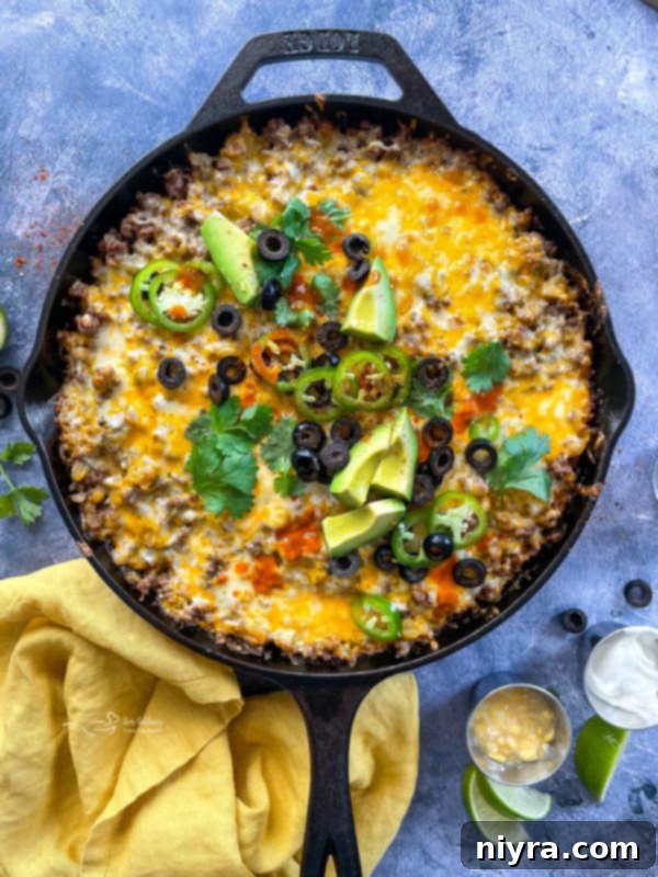 Easy Skillet Tamale Pie Video Tutorial 10 cheesy tamale pie baking in a cast iron skillet