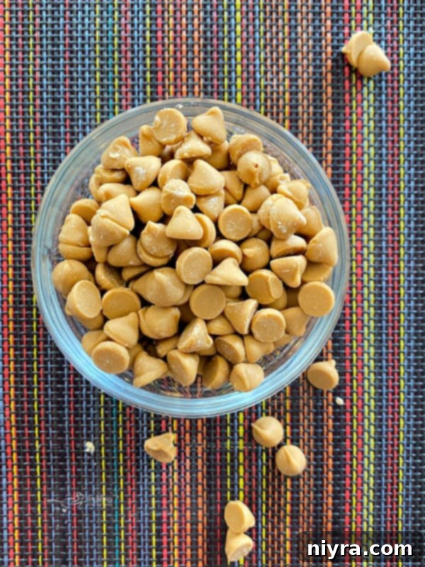 Mega Butterscotch Cookies 3 A bowl filled with freshly baked giant butterscotch cookies, glistening with melted chips, ready to be enjoyed.