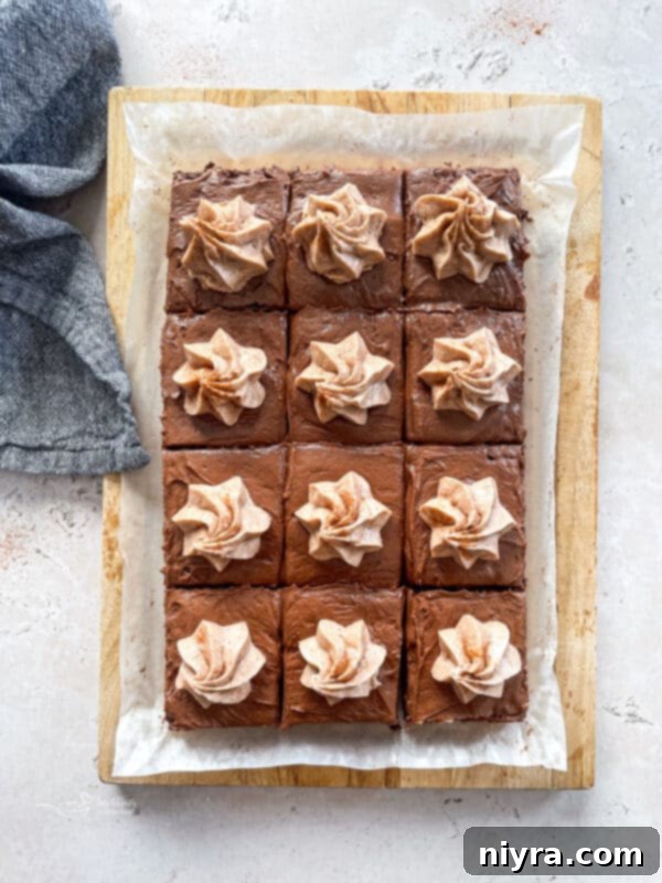 Mexican Chocolate Frosted Brownies