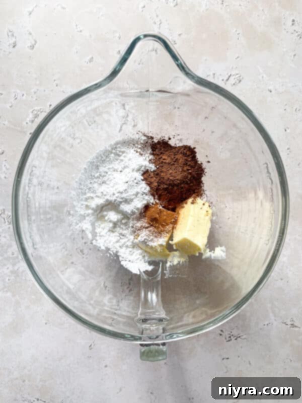 Baked brownies cooling on a wire rack