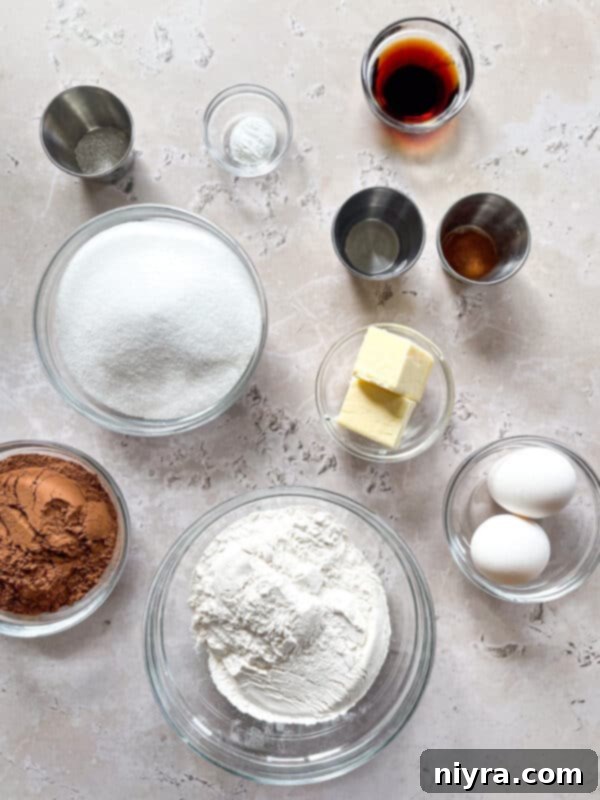 Ingredients for Mexican Brownies