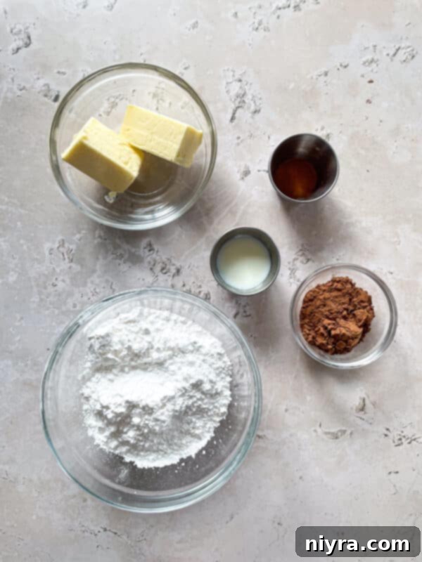 Mixing frosting ingredients in a bowl