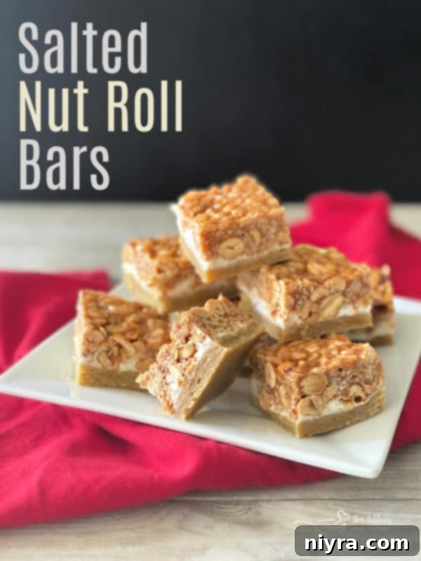 Salted Nut Roll Bars - perfect copycat candy bar recipe