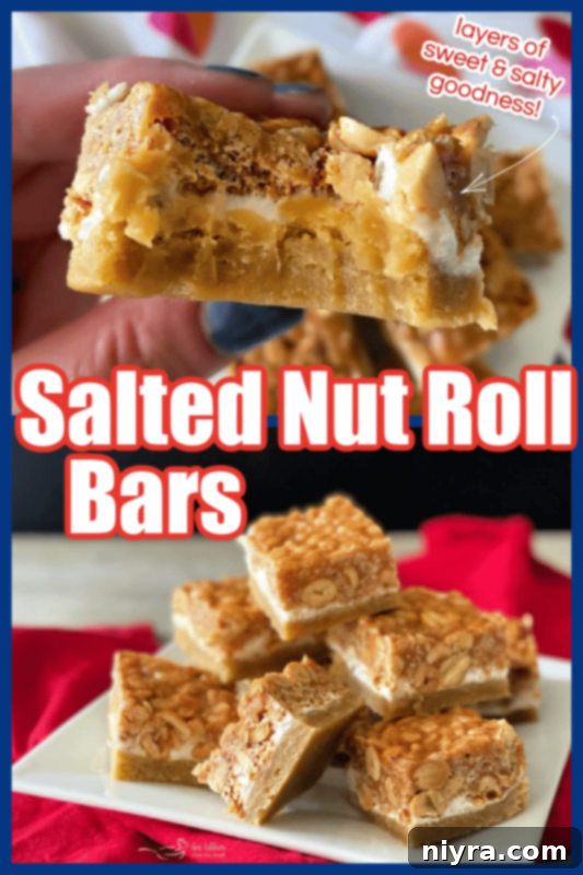 pinterest image for salted nut roll bars