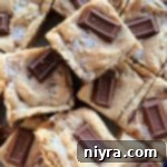 SMores Cookie Bars 17 Overhead close up of S'mores cookie bars