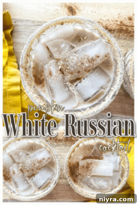 Pumpkin White Russian Cocktail